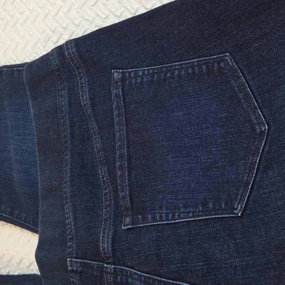 Talbots Flawless Pull on JEGGINGS Dark Blue Denim Womans 14 EUC Wide Waistband - Picture 9 of 16